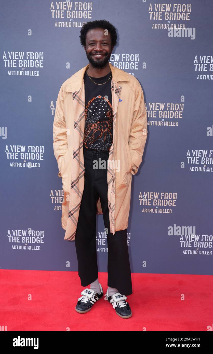 Omari Douglas kommt zum Eröffnungsabend von A View from the Bridge im Theatre Royal Haymarket im Zentrum von London an. Bilddatum: Dienstag, 4. Juni 2024. Stockfoto