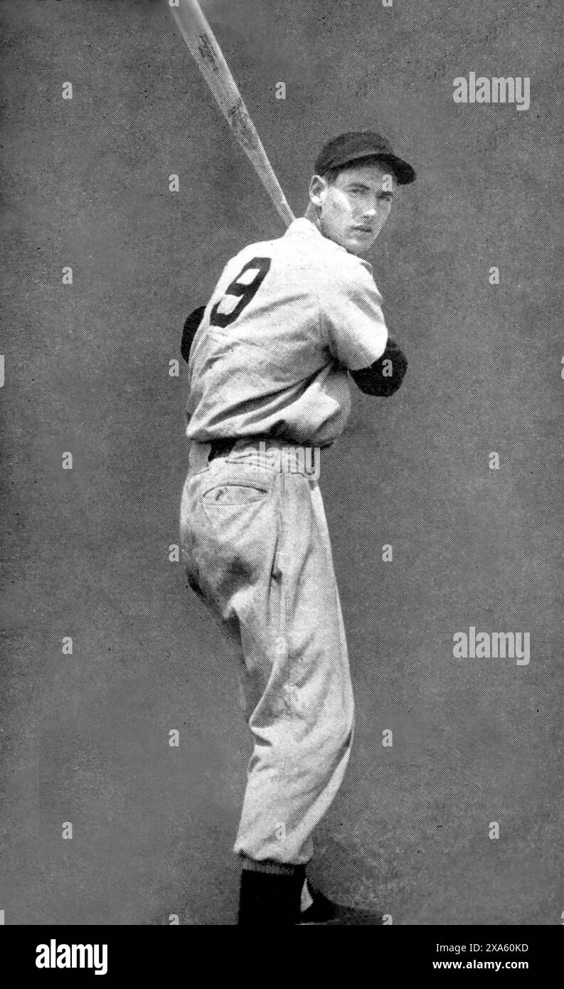 Baseball-großartige Ted Williams Exhibit Card um die 1940er Jahre Stockfoto