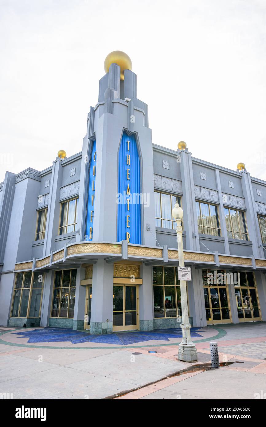 Das Äußere eines Theaters in Culver City, CA Stockfoto