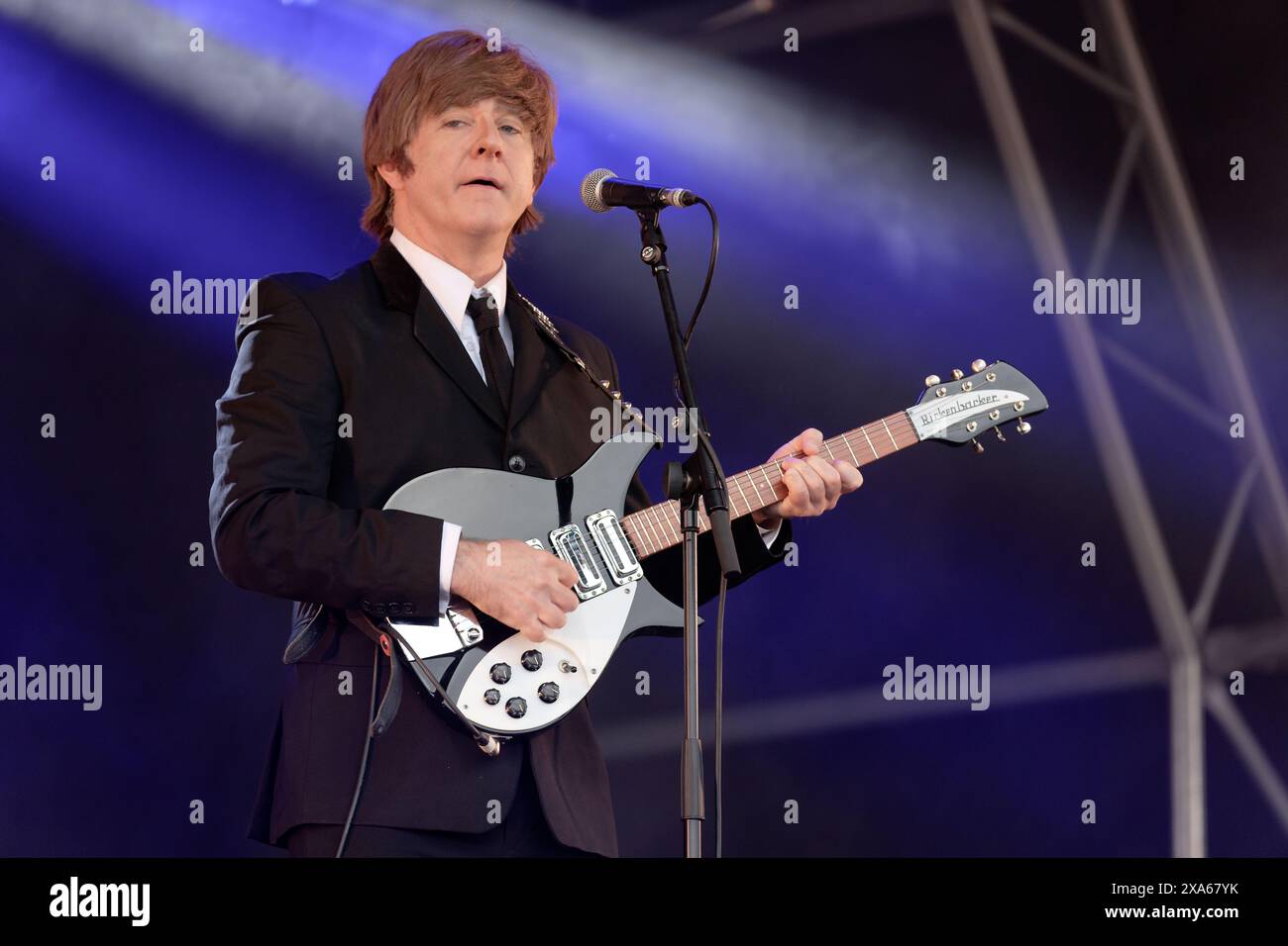 Bootleg Beatles, Wychwood Festival, Cheltenham, Gloucestershire, Vereinigtes Königreich, 31.05.2024, Quelle: Michael Palmer/Alamy Live News Stockfoto