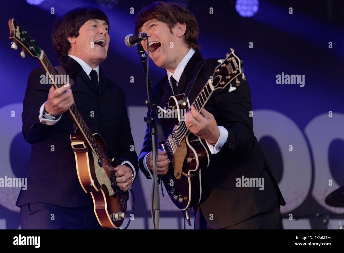 Bootleg Beatles, Wychwood Festival, Cheltenham, Gloucestershire, Vereinigtes Königreich, 31.05.2024, Quelle: Michael Palmer/Alamy Live News Stockfoto