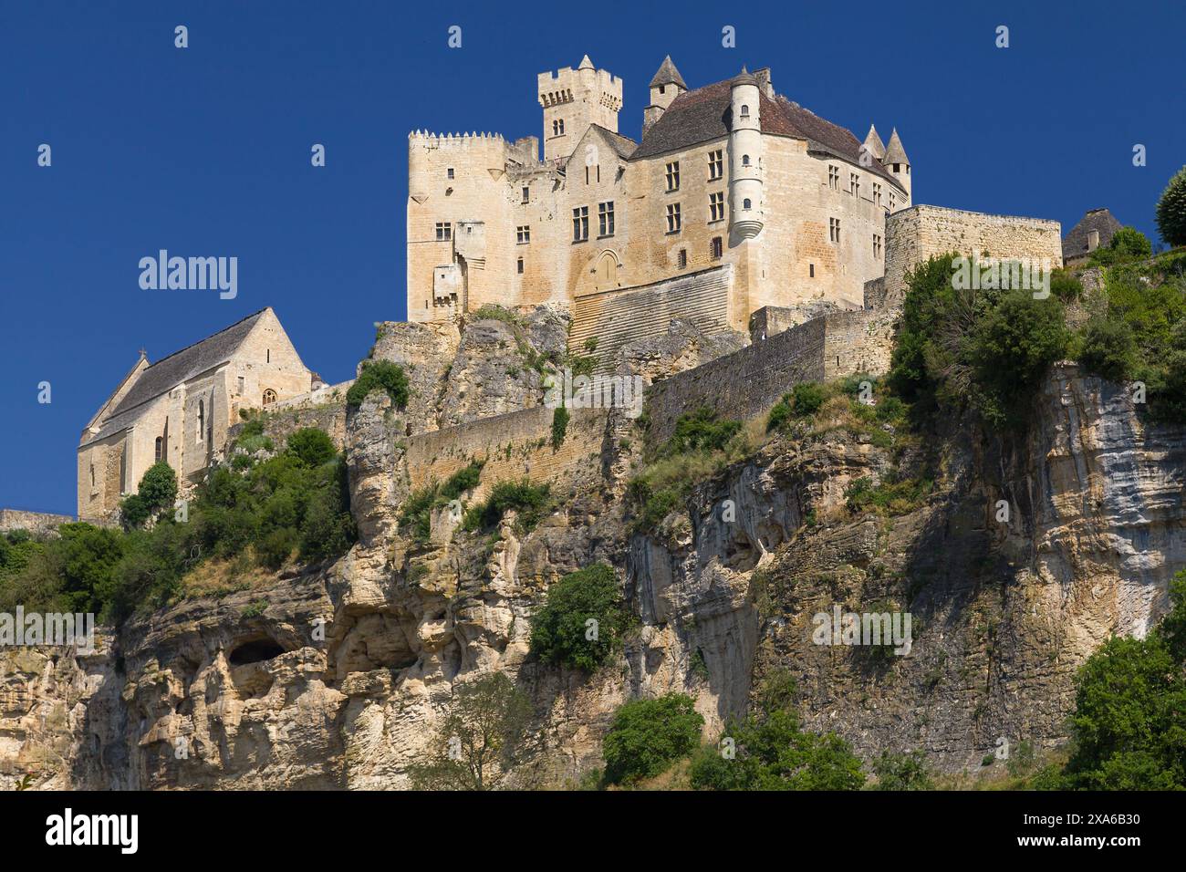 Chateau de Beynac, Dordogne, Nouvelle-Aquitaine, Frankreich. Stockfoto