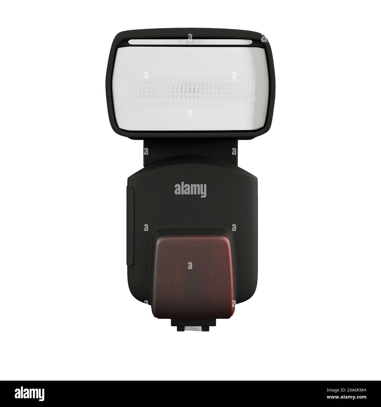 Eine moderne Kamera mit integriertem Blitz und LED-Licht Stockfoto