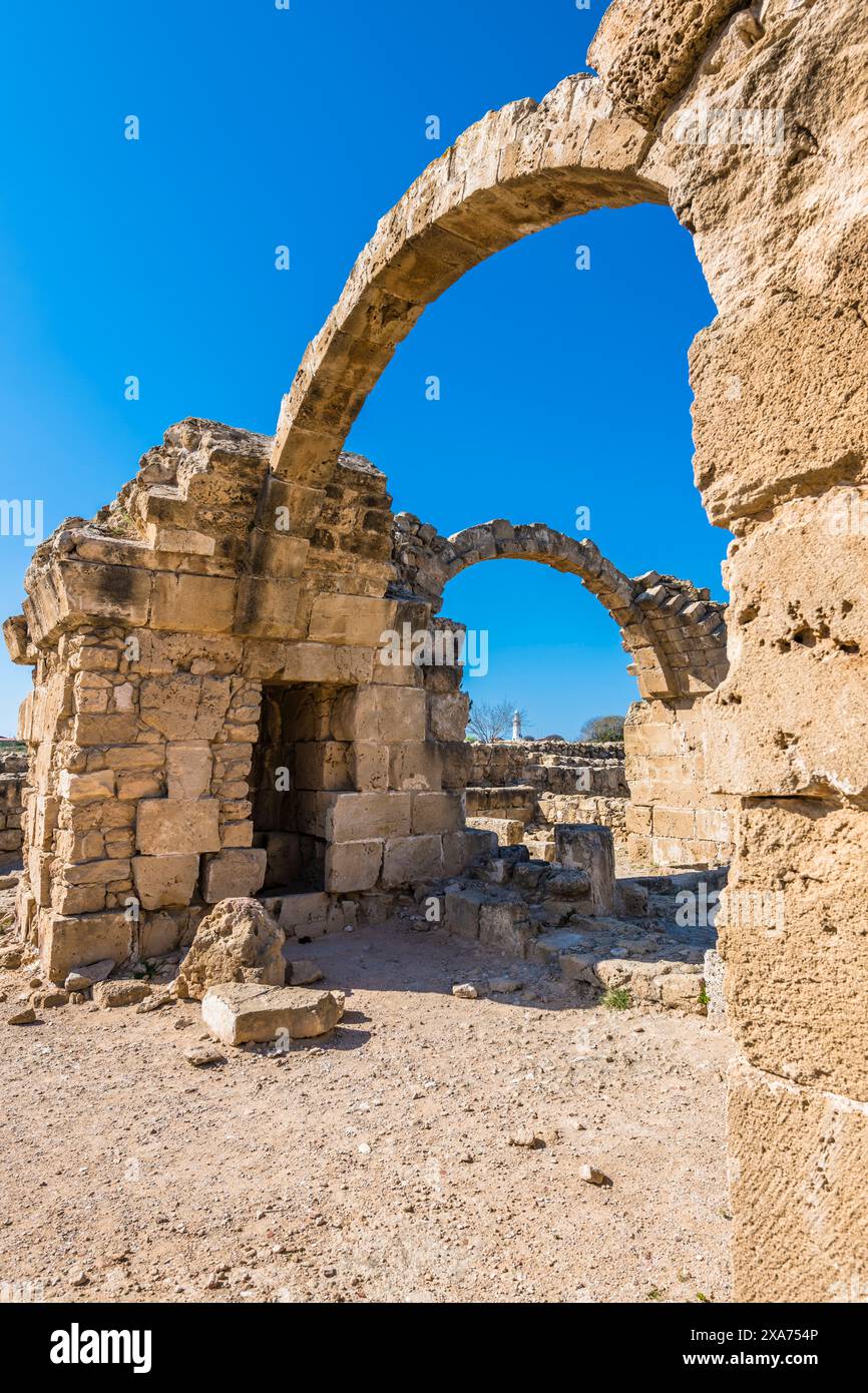 Archäologische Stätte, Paphos Mosaike, Paphos, Paphos Bezirk, Republik Zypern Stockfoto