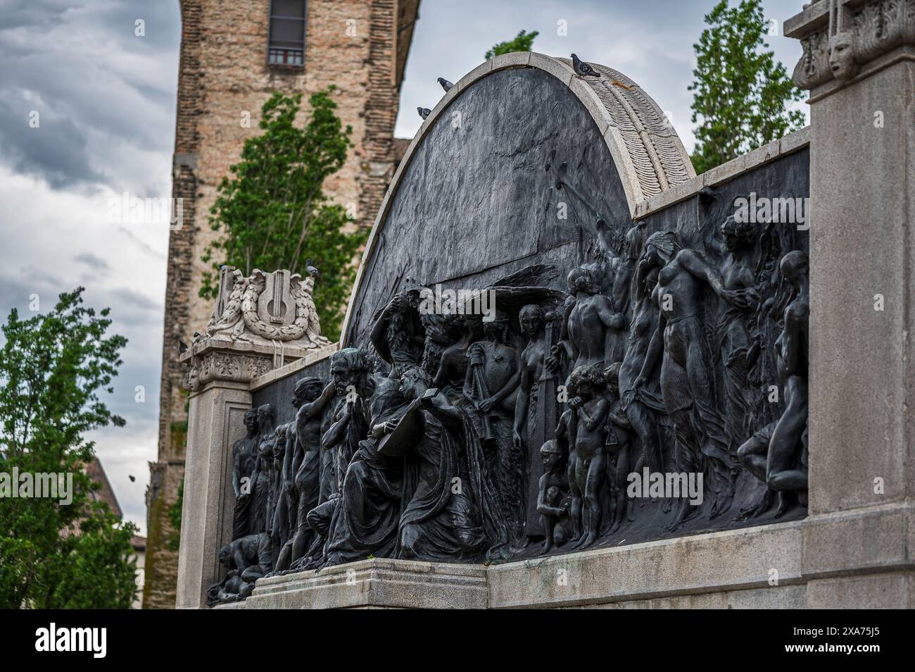 Denkmal für Giuseppe Verdi, Palazzo della Pilotta, Parma, Provinz Parma, Emilia-Romagna, Italien, Europa Stockfoto