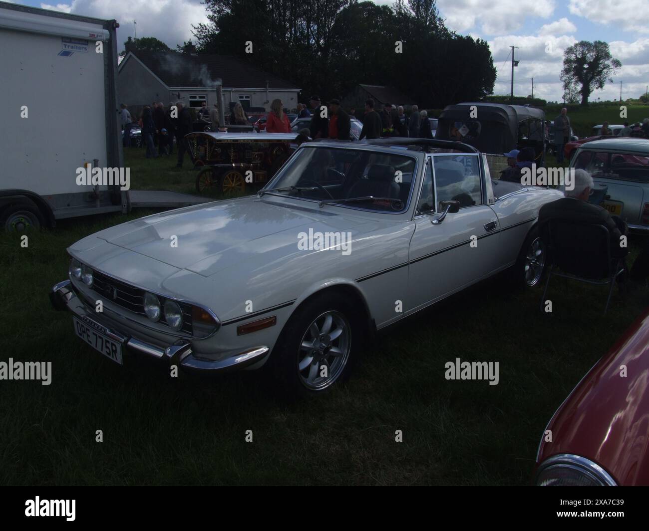 Triumph Stag V8 auf der Magheragall County Fair Stockfoto