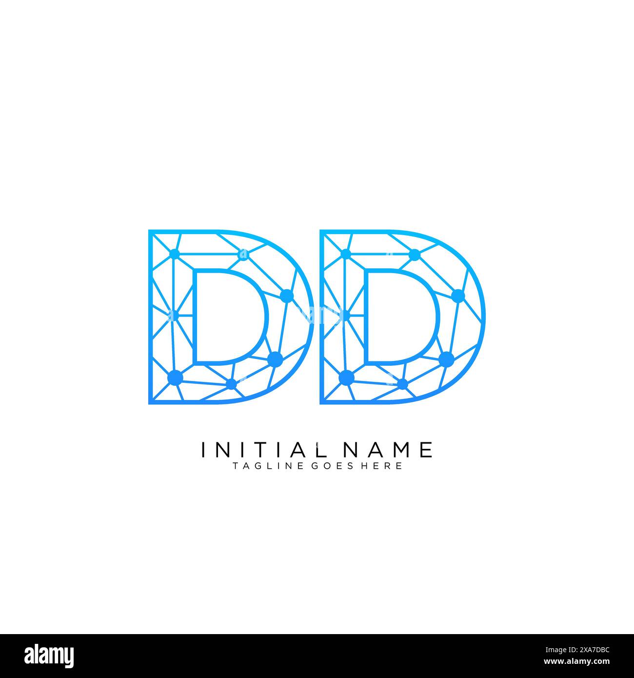 Designvorlage für DD TECH Logo-Symbol Stock Vektor