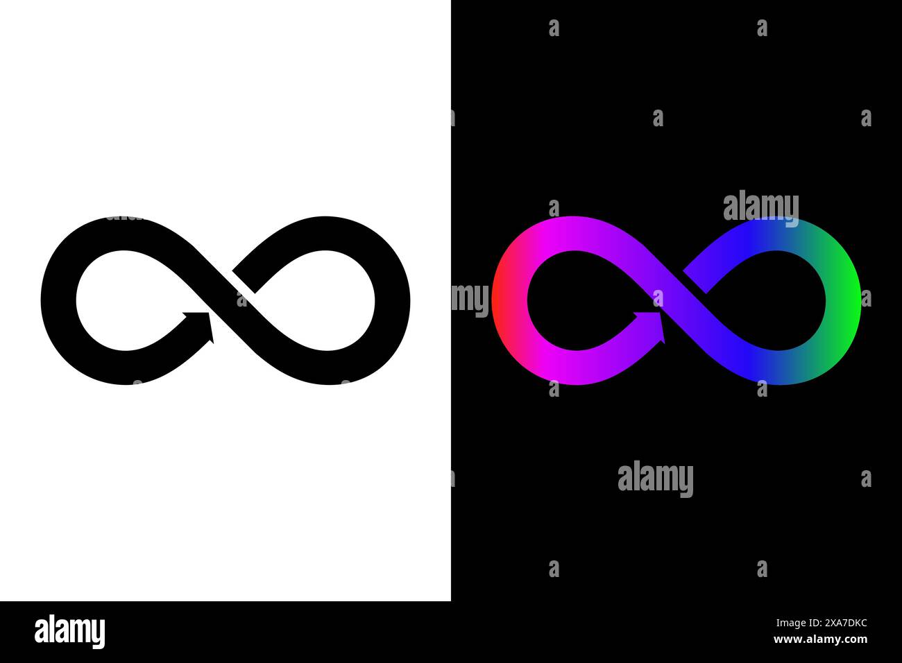 Infinity-Symbol, Infinity-Schleife oder Symbol, Infinity-Logo-Infinity-Symbol. Stock Vektor