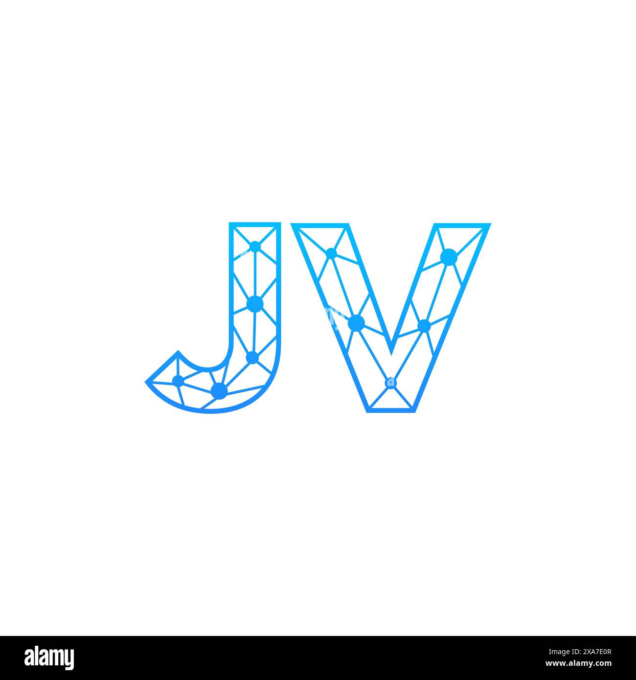 JV TECH Logo Symbol Designvorlage Stock Vektor