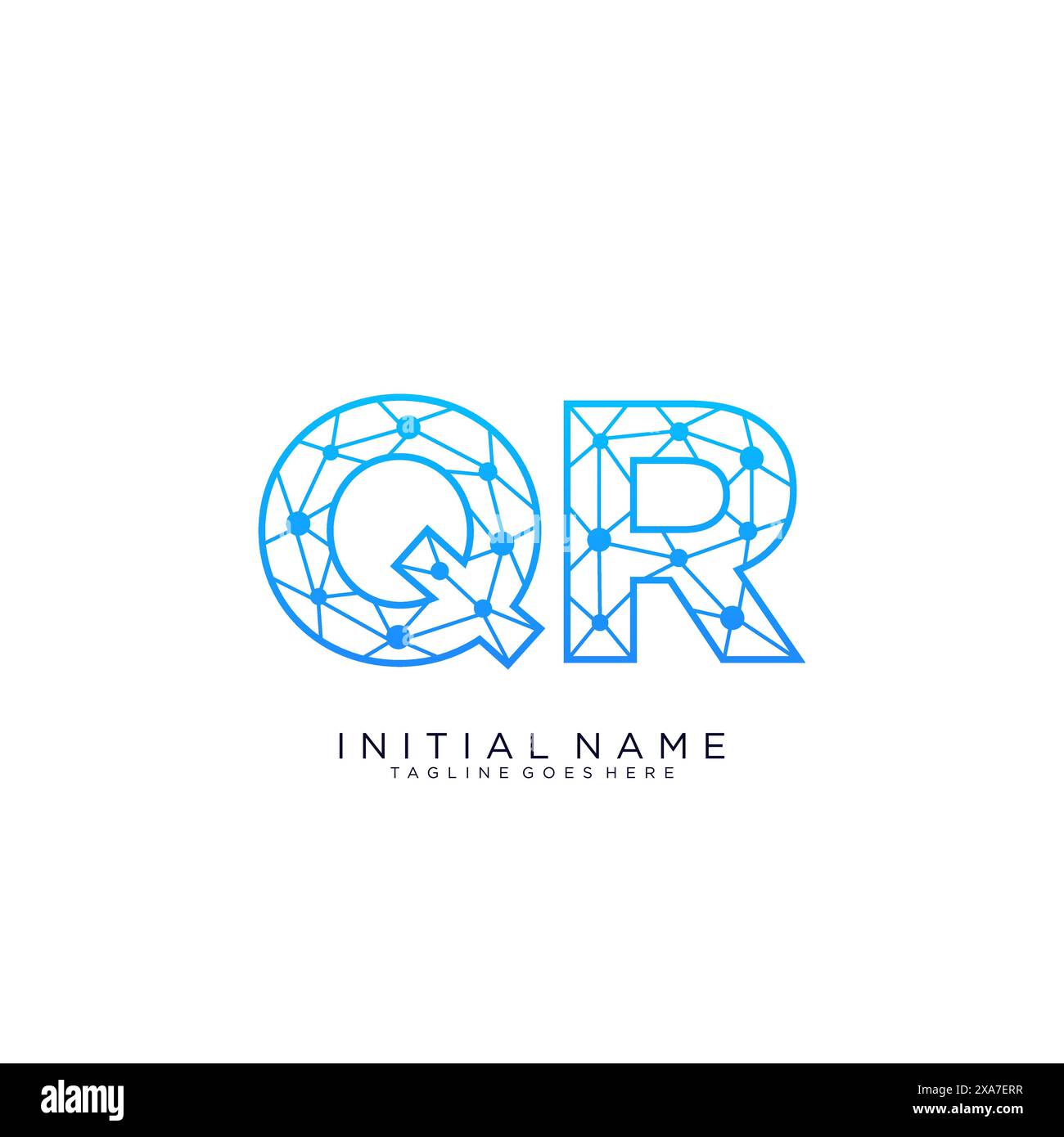 Designvorlage für das Symbol des QR TECH-Logos Stock Vektor