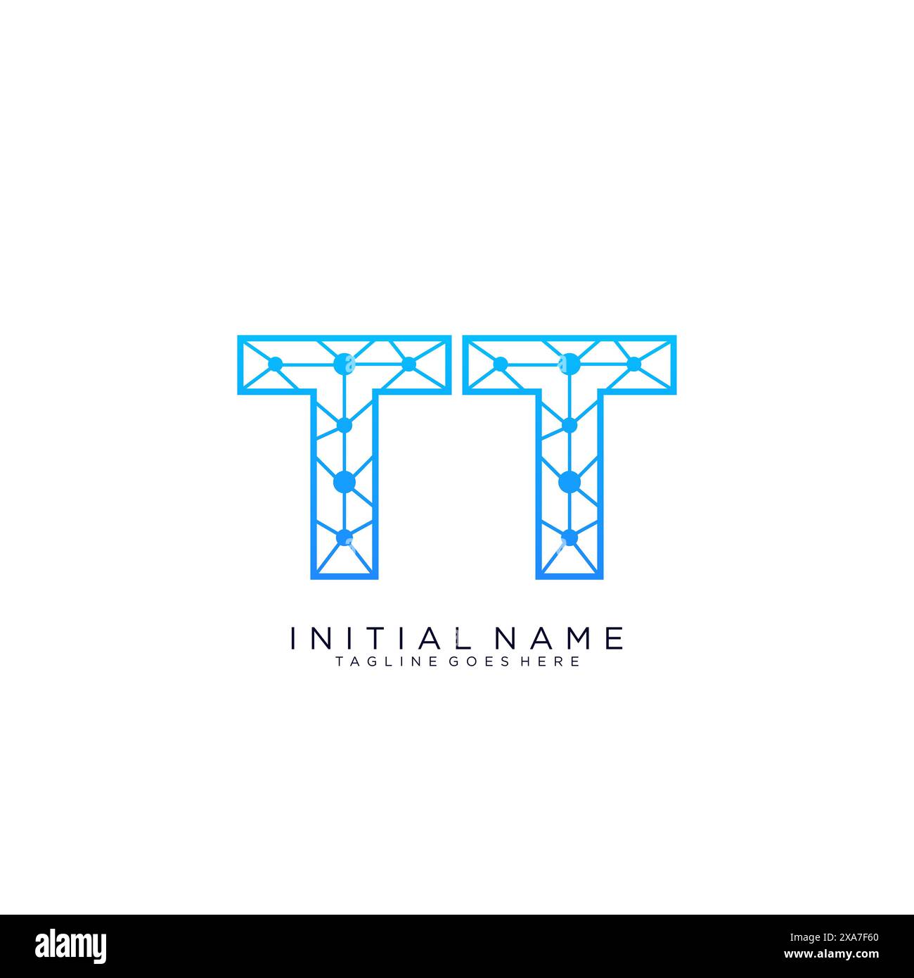 Design-Vorlage für TT TECH Logo-Symbol Stock Vektor