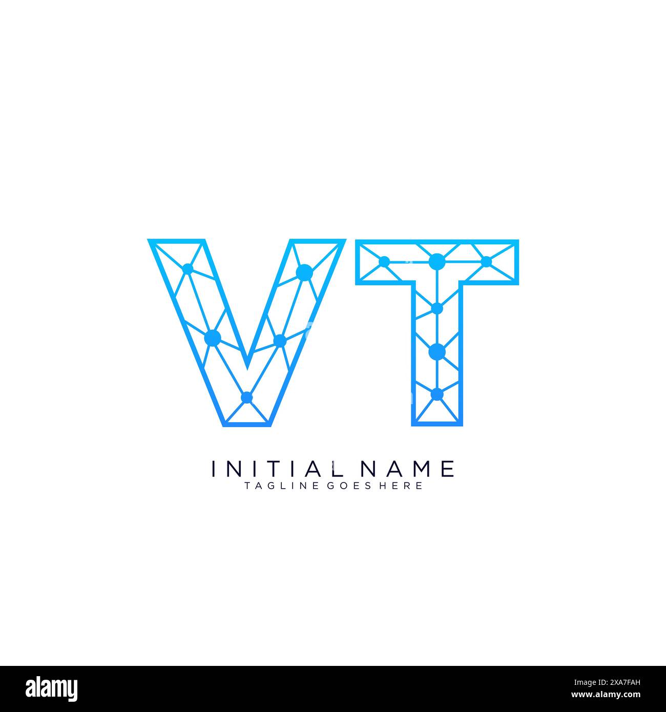 VT TECH Logo Symbol Designvorlage Stock Vektor