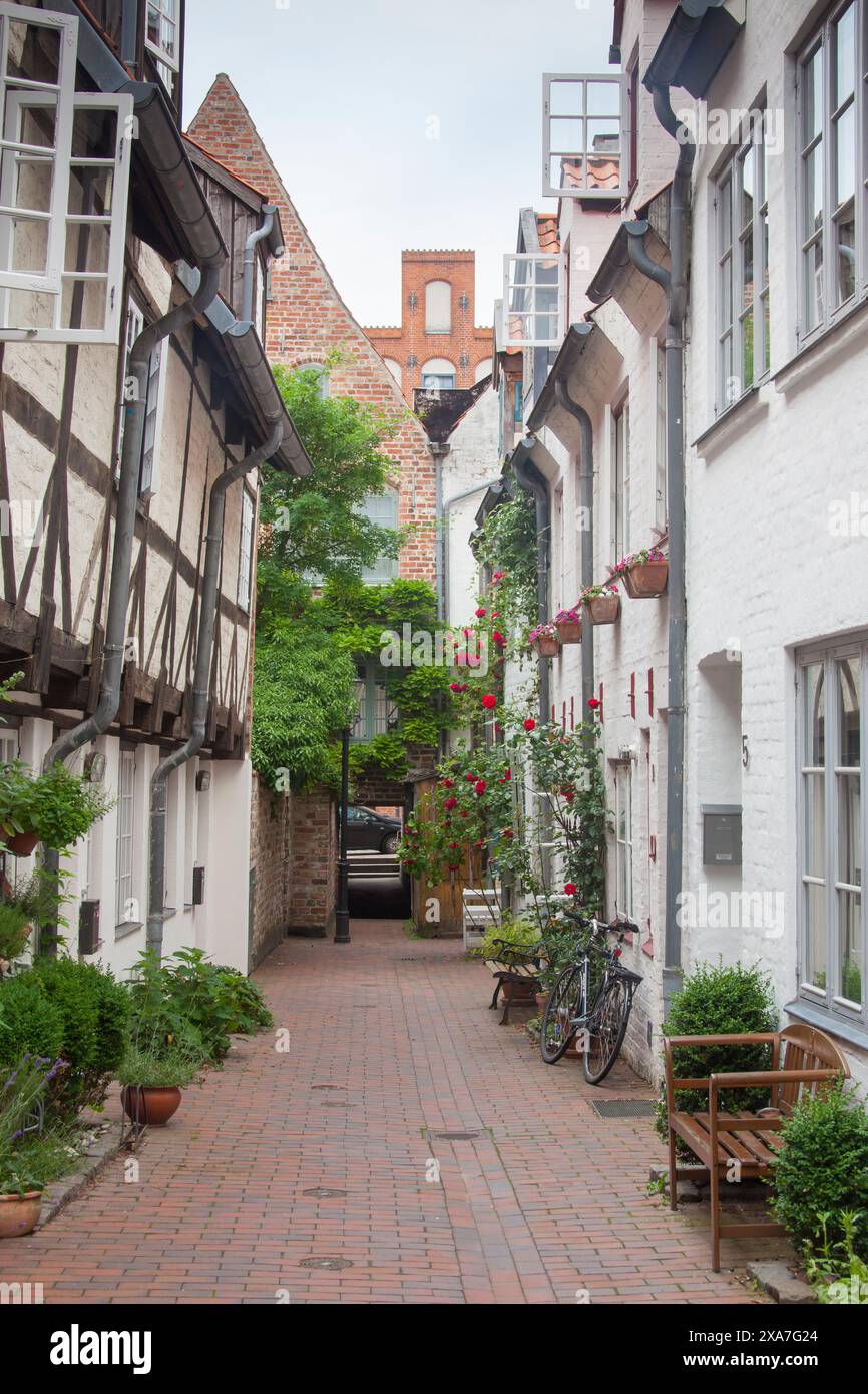 Baecker-Gang, Hansestadt Lübeck, UNESCO-Weltkulturerbe, Schleswig-Holstein, Deutschland Stockfoto