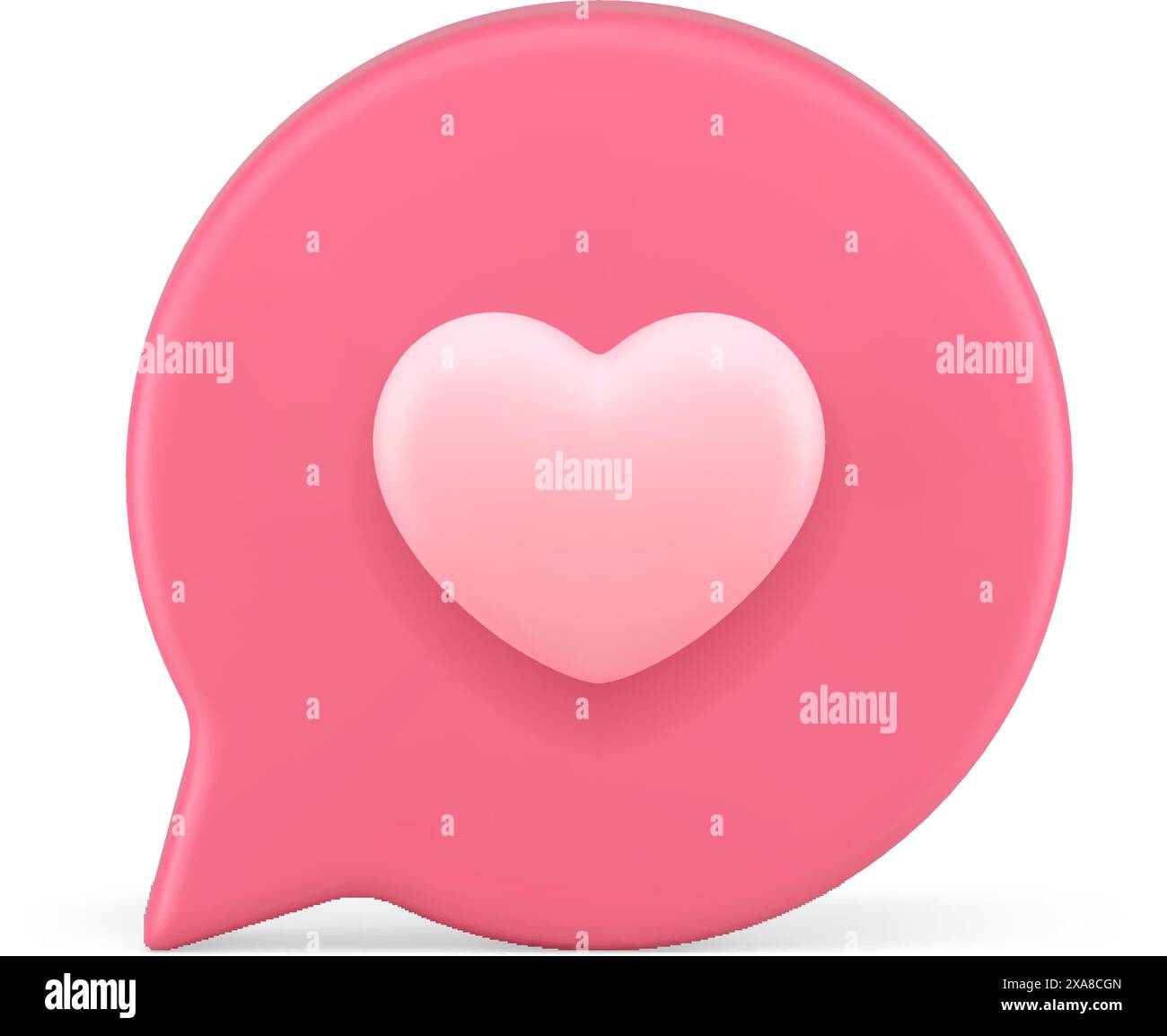 Wie Alert Social Media Network Quick Tips Cyberspace Kommunikation 3D-Symbol realistische Vektorillustration. Love Heart Pink Circle Badge Kommentar folgen Stock Vektor