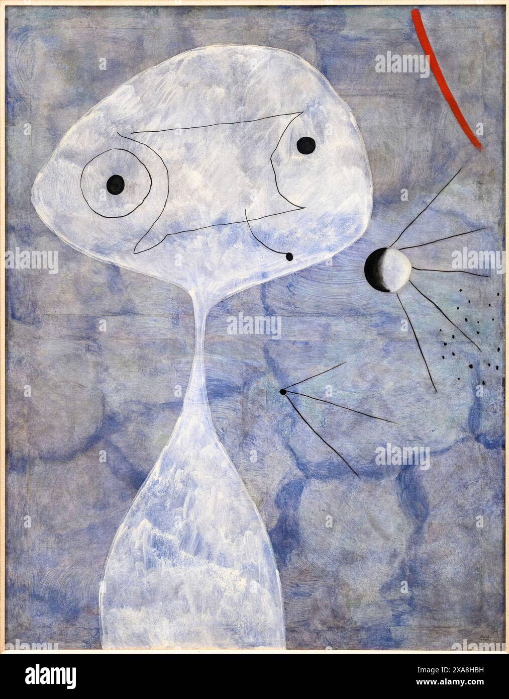 Joan Miro, 1893-1983. Malen, Mann mit Pfeife. 1925. Öl auf Leinwand. Stockfoto