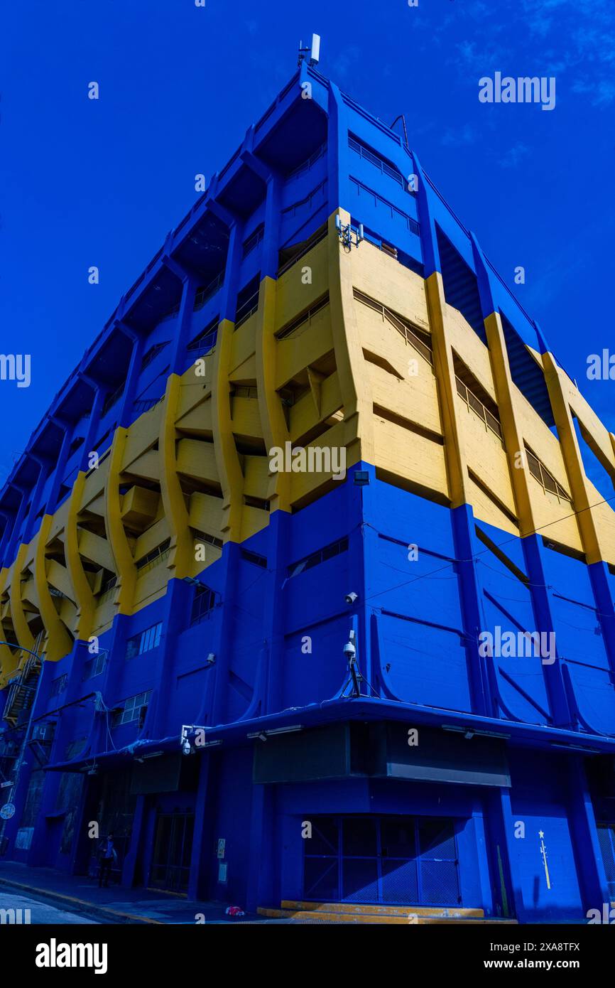 La Bombanera oder Estadio Alberto J. Armando, Heimstadion des Fußballclubs Boca Juniors. La Boca, Buenos Aires, Argentinien. Stockfoto