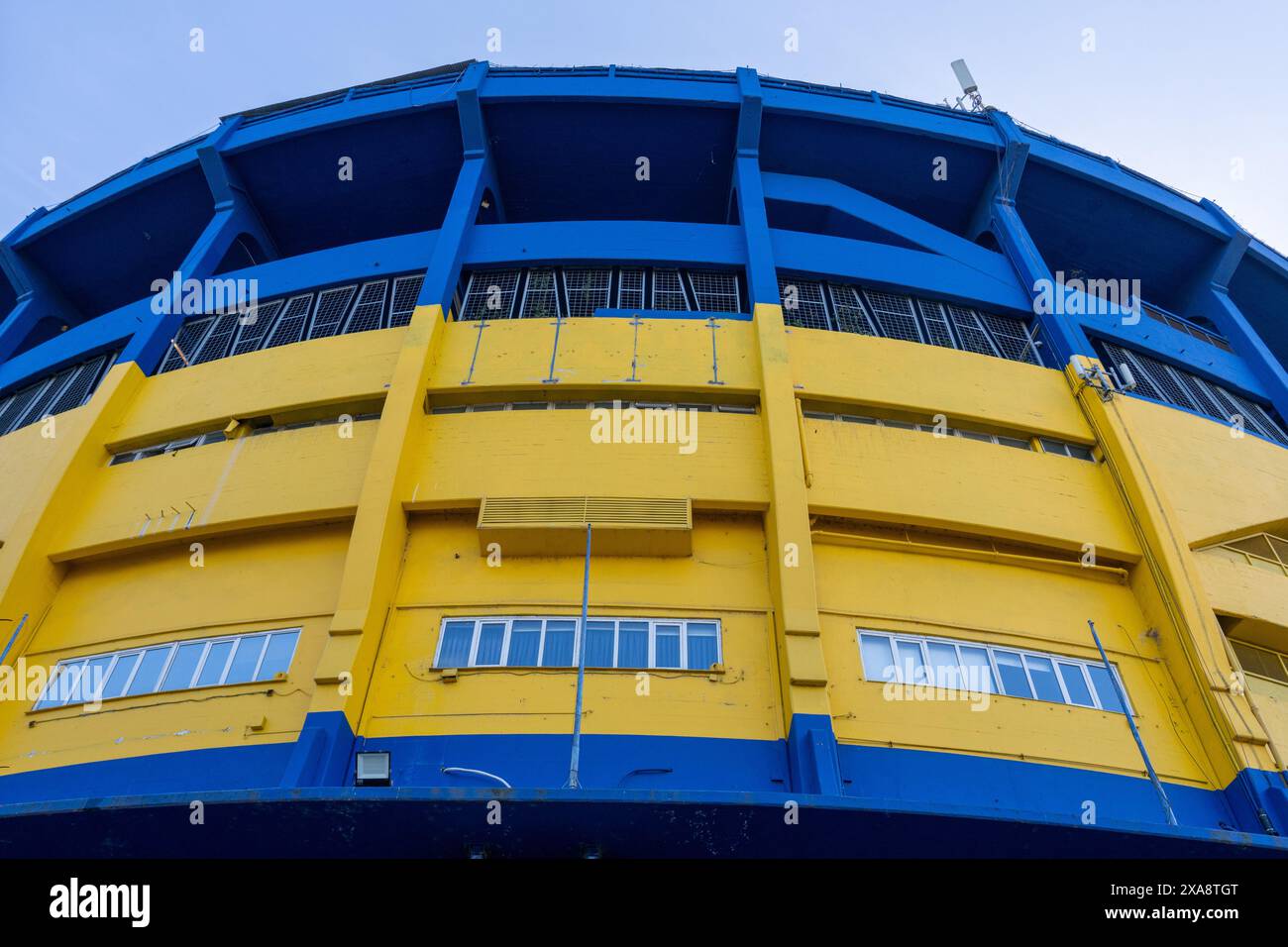 La Bombanera oder Estadio Alberto J. Armando, Heimstadion des Fußballclubs Boca Juniors. La Boca, Buenos Aires, Argentinien. Stockfoto