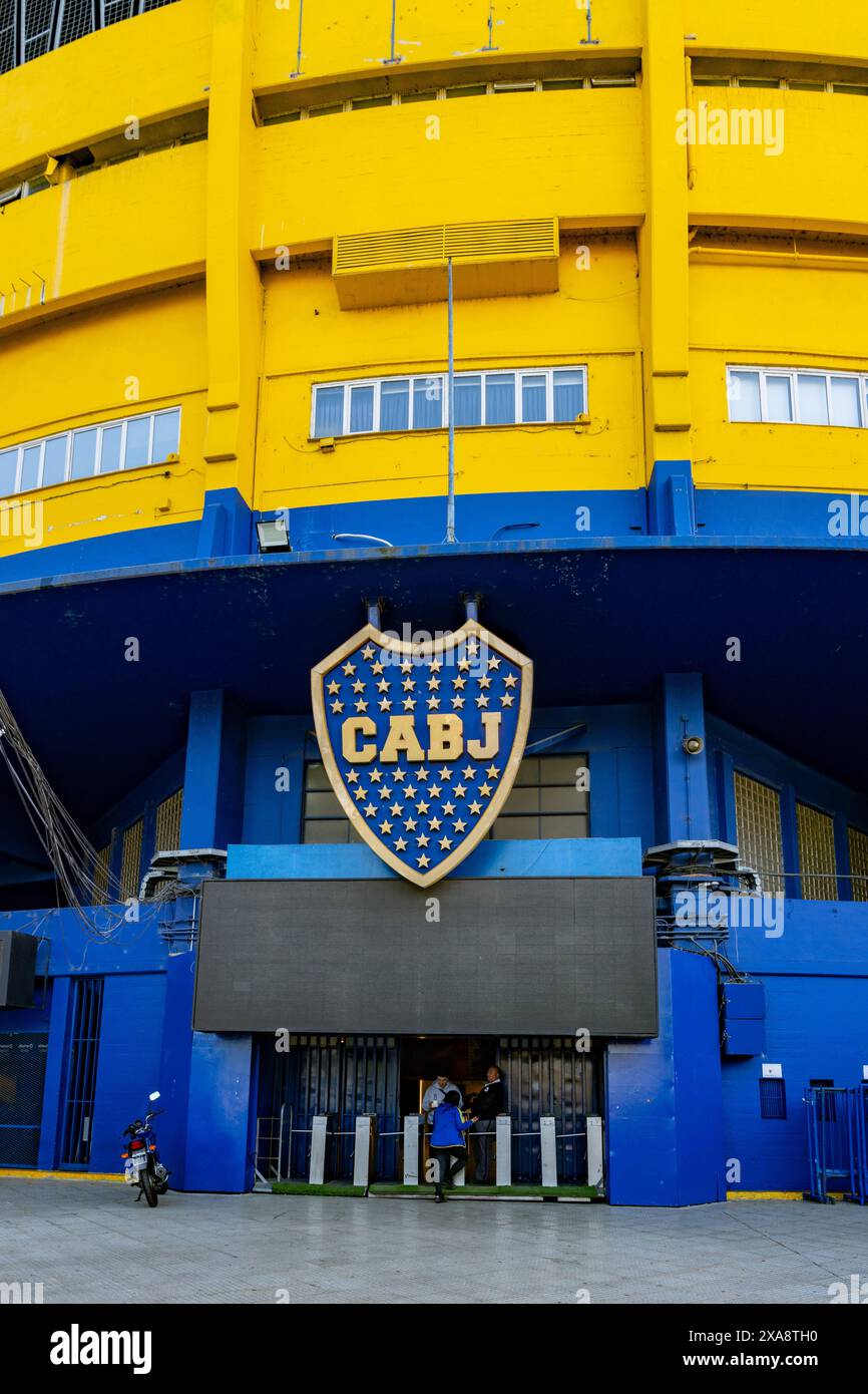 La Bombanera oder Estadio Alberto J. Armando, Heimstadion des Fußballclubs Boca Juniors. La Boca, Buenos Aires, Argentinien. Stockfoto