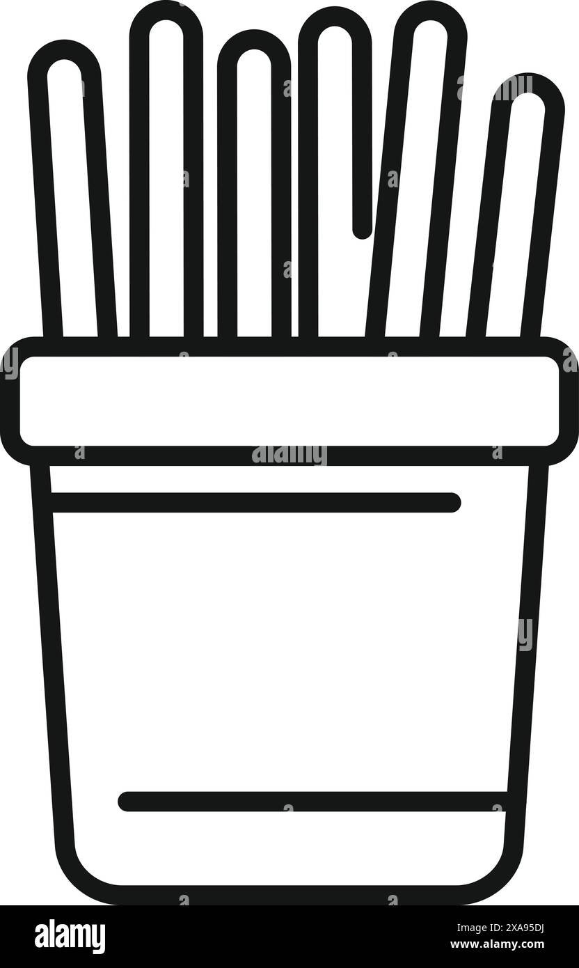 Bürobedarf wird für maximale Produktivität organisiert Stock Vektor