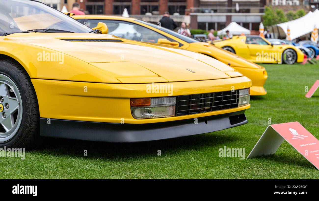 Ferrari auf dem Londoner Concours 2024 Stockfoto