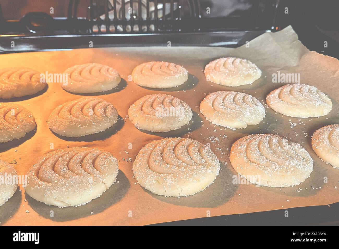 Hausgemachte Zitronenkekse machen. Hausgemachte Kuchen Stockfoto