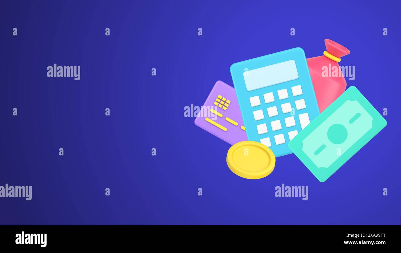 Überprüfung von Gewinn, Investitionen, Haushaltsbudget, Einsparungen, E-Geld, Bargeldzählung Verwenden Sie den Rechner 3D-Symbol Isometrische Vektorillustration. Buchhalter Stock Vektor