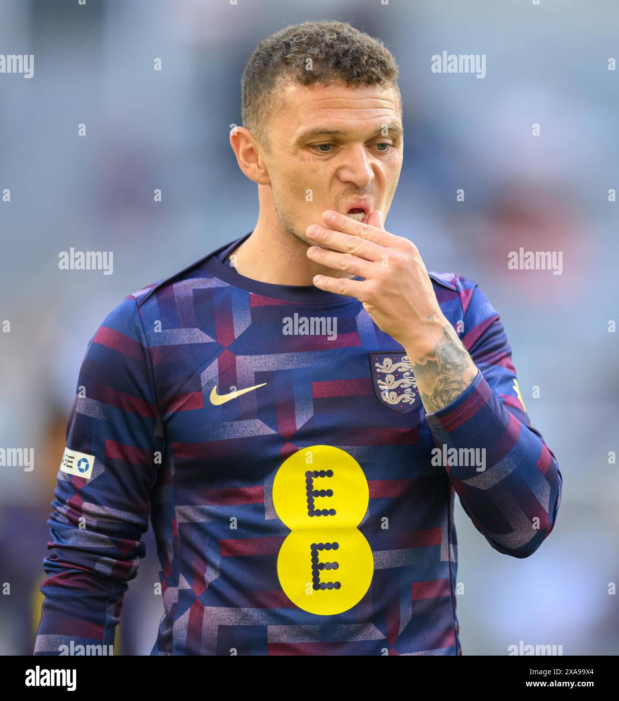 Juni 2024 - England gegen Bosnien und Herzegowina - International Friendly - St. James' Park. Kieran Trippier. Bild : Mark Pain / Alamy Live News Stockfoto