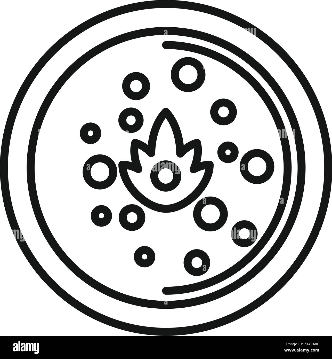 Heiße Suppe Schüssel kochen, eine köstliche und angenehme Mahlzeit mit einfacher minimaler Umrisszeichnung Illustration Vektor Design Grafik Element Symbol isoliert auf weißem Hintergrund. Perfekt zum Mittag- oder Abendessen Stock Vektor