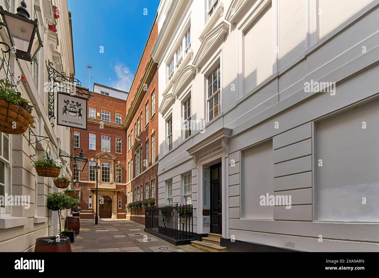 Devereux Court London und die Devereux und Devereux Chambers Stockfoto