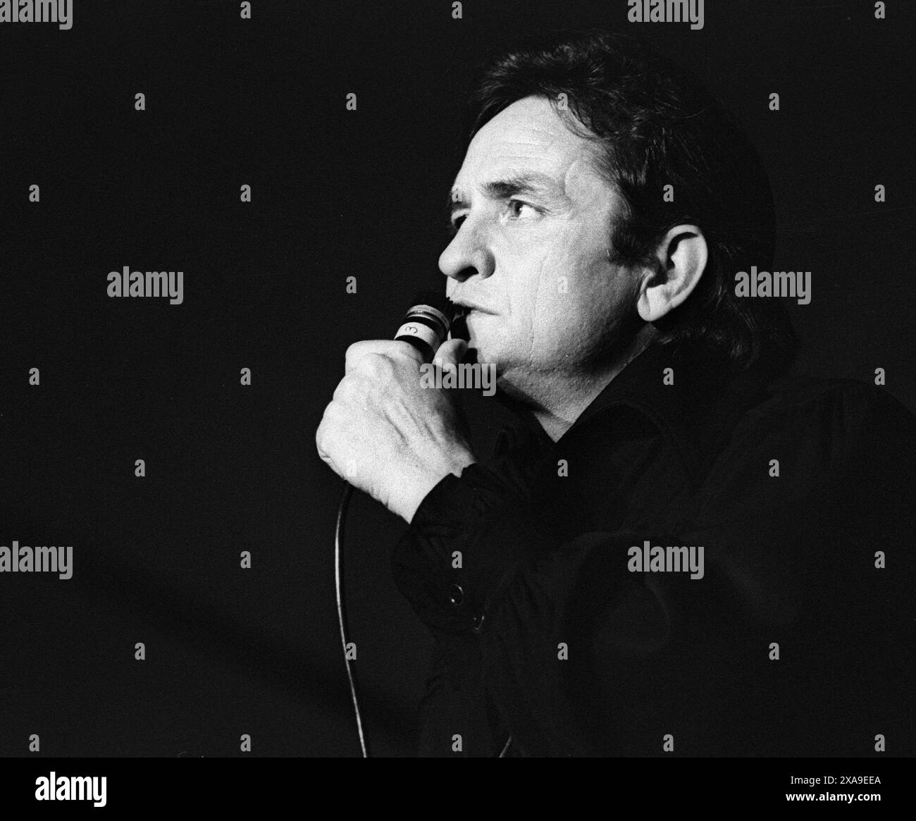 JOHNNY CASH amerikanischer Country- und Westkünstler auf Tour in Schweden und Stockholm Stockfoto