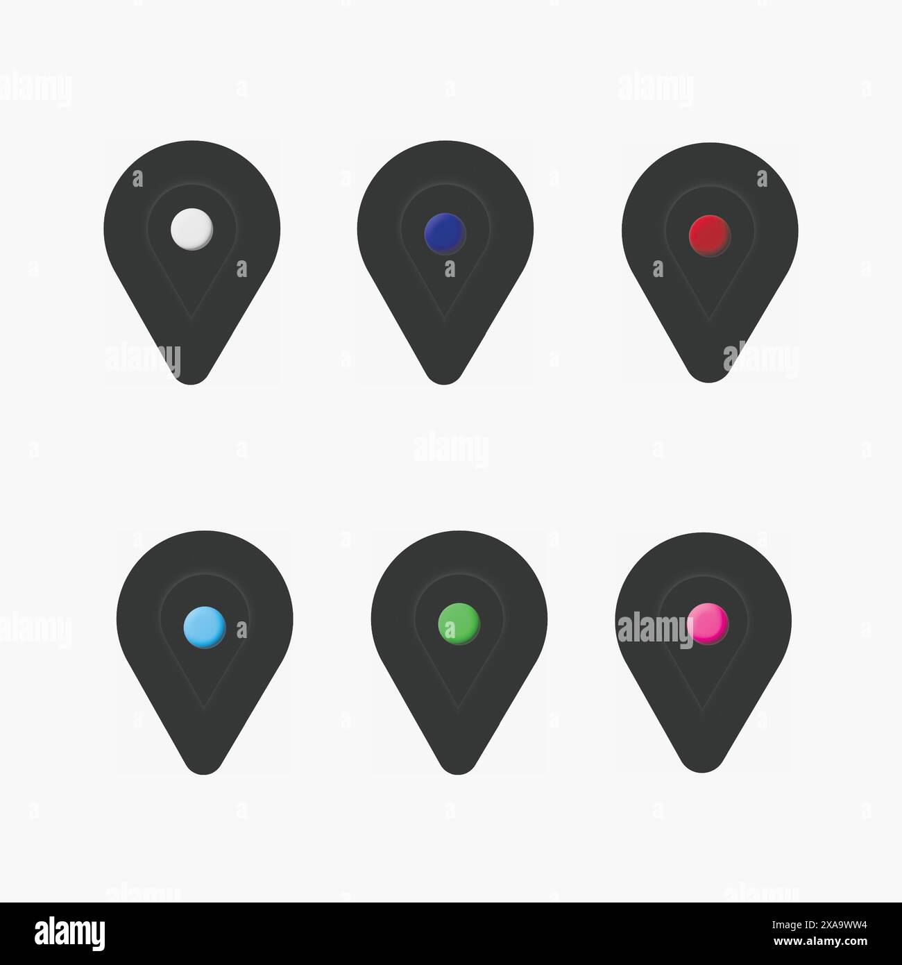 PIN-Symbol-Taste in sozialen Medien Stock Vektor