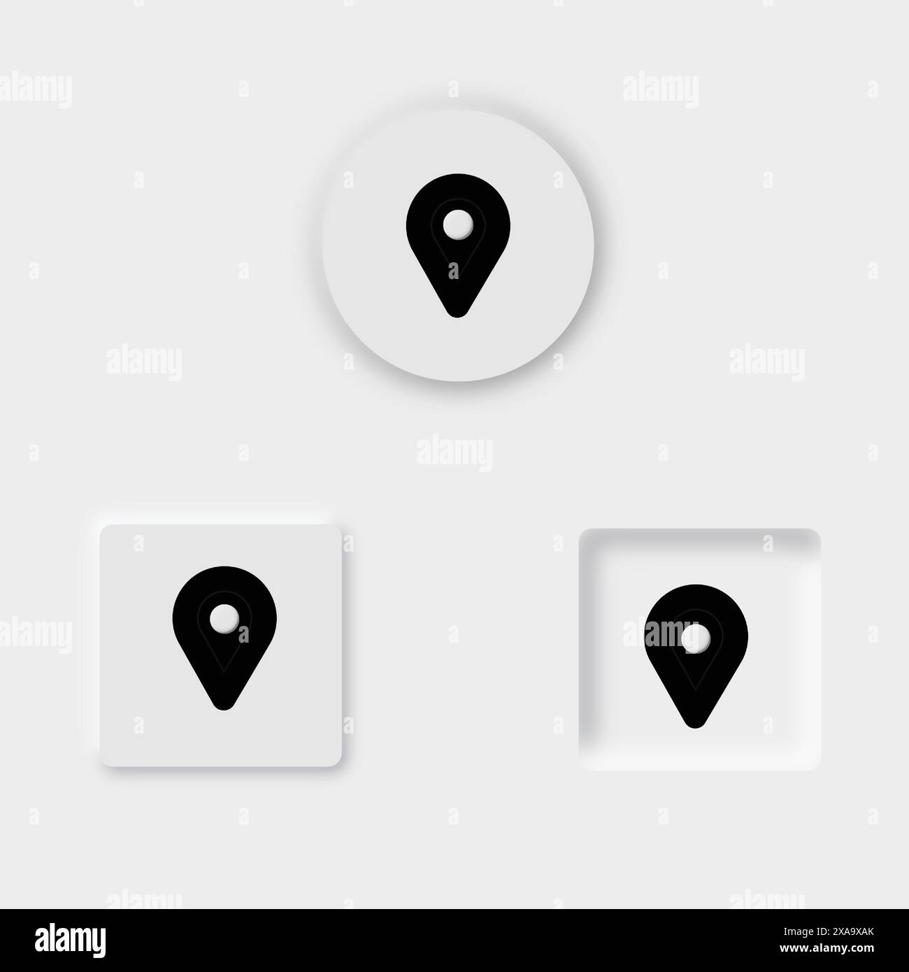 PIN-Symbol-Taste in sozialen Medien Stock Vektor