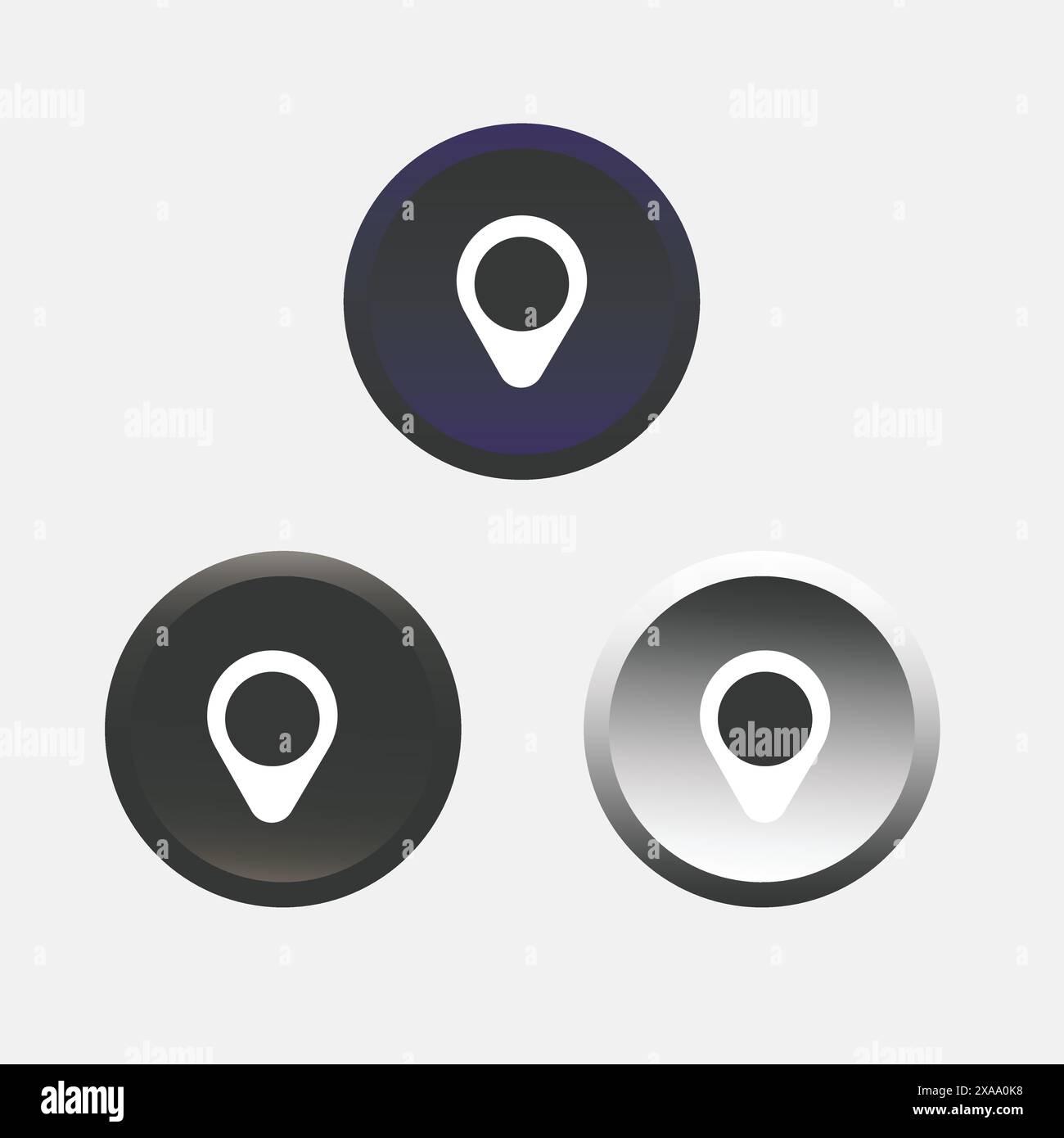 PIN-Symbol-Taste in sozialen Medien Stock Vektor