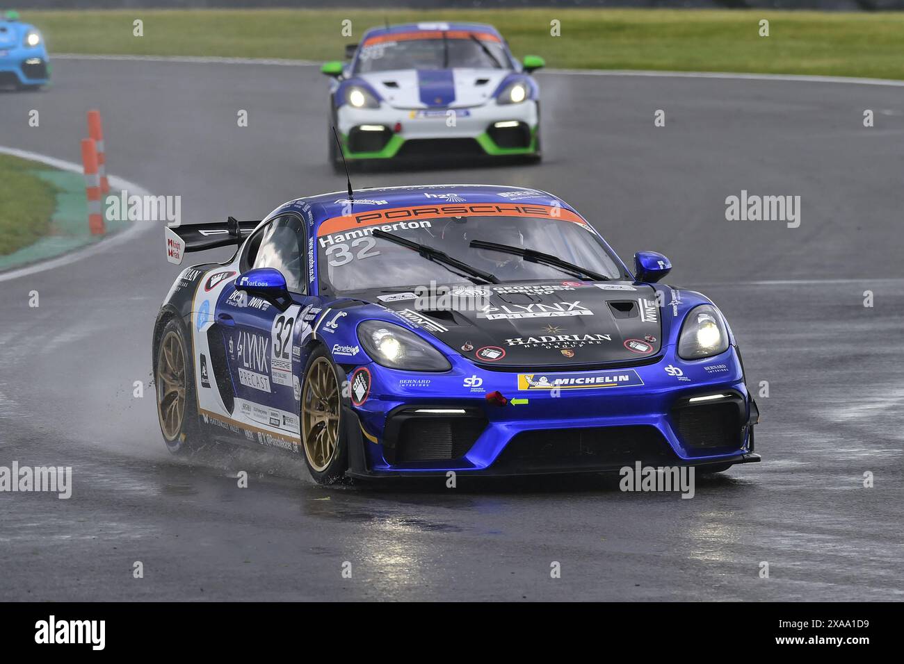 Ethan Hammerton, Team Omologato mit Graves Motorsport, Porsche 718 Cayman GT4 RS Clubsport, Porsche Sprint Challenge Great Britain 2024, ein einziges märz Stockfoto