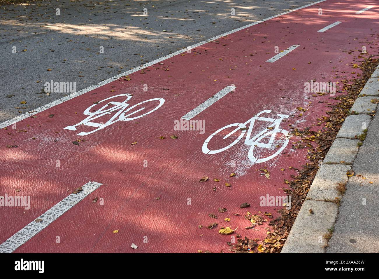 Fahrrad-Lane-Zeichen Stockfoto