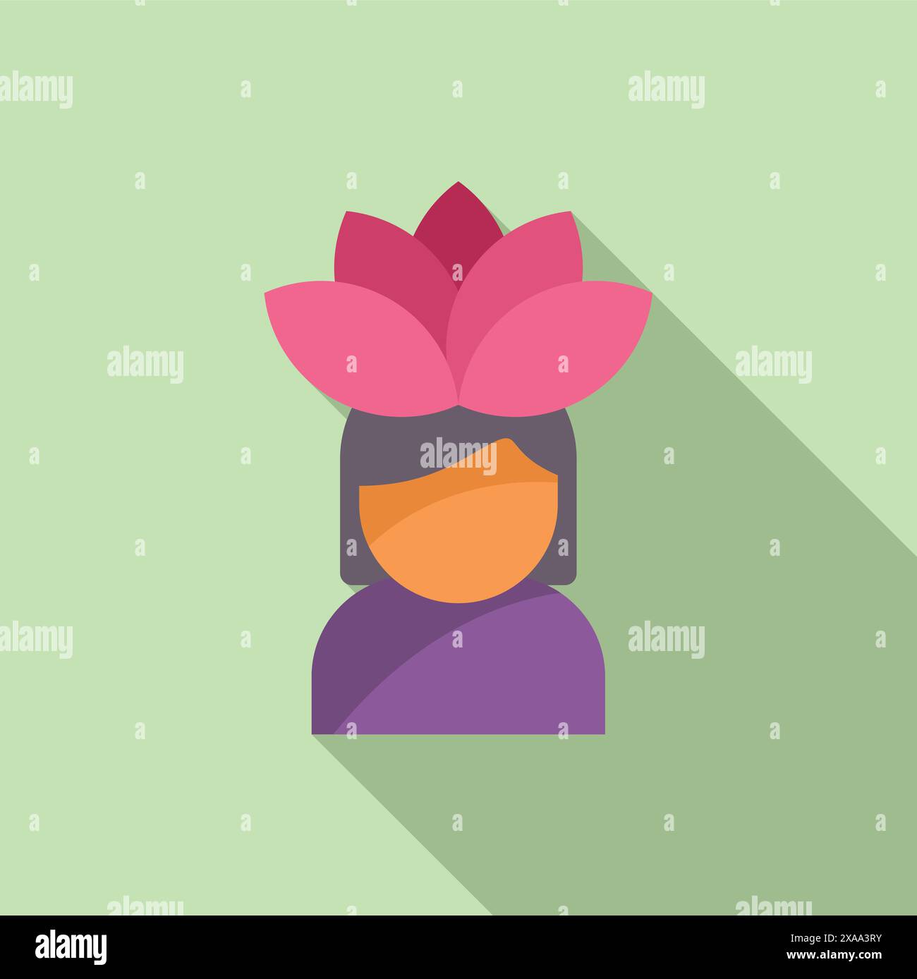 Frau übt Achtsamkeit und erreicht inneren Frieden Stock Vektor