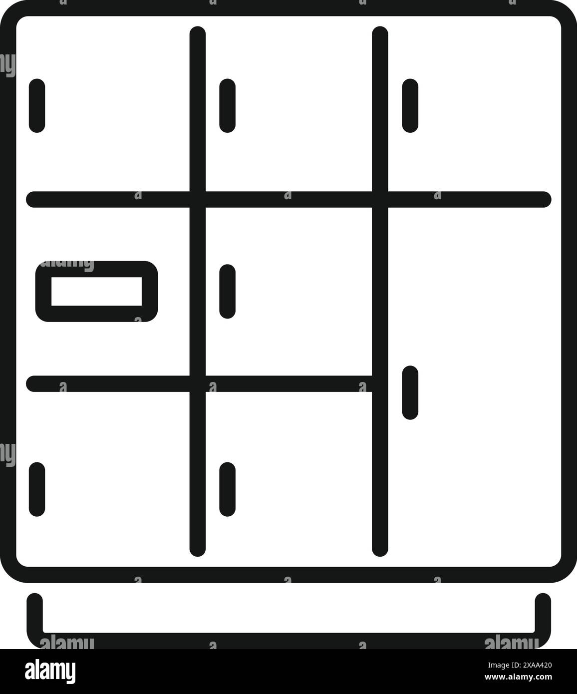 Schutz von Wertsachen und Gegenständen, Vermietung von Aufbewahrungsräumen Stock Vektor