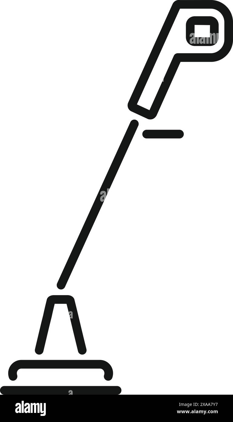 Line-Art-Symbol einer schlanken, verstellbaren Schreibtischleuchte mit modernem Design Stock Vektor