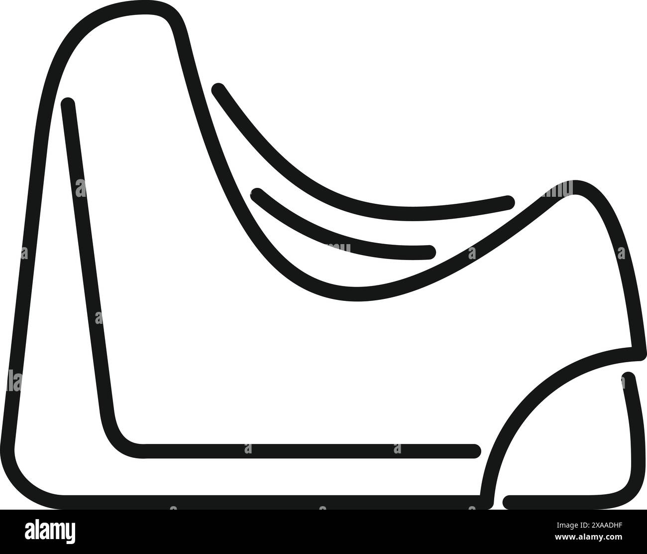 Schwarz-weiße Vektorkontur eines schlanken Bandspenders, perfekt für Bürodesigns Stock Vektor