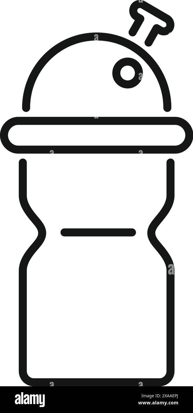 Schlanke Vektor-Illustration eines Pfeffermühle, ideal für Küche und kulinarische Themen Stock Vektor