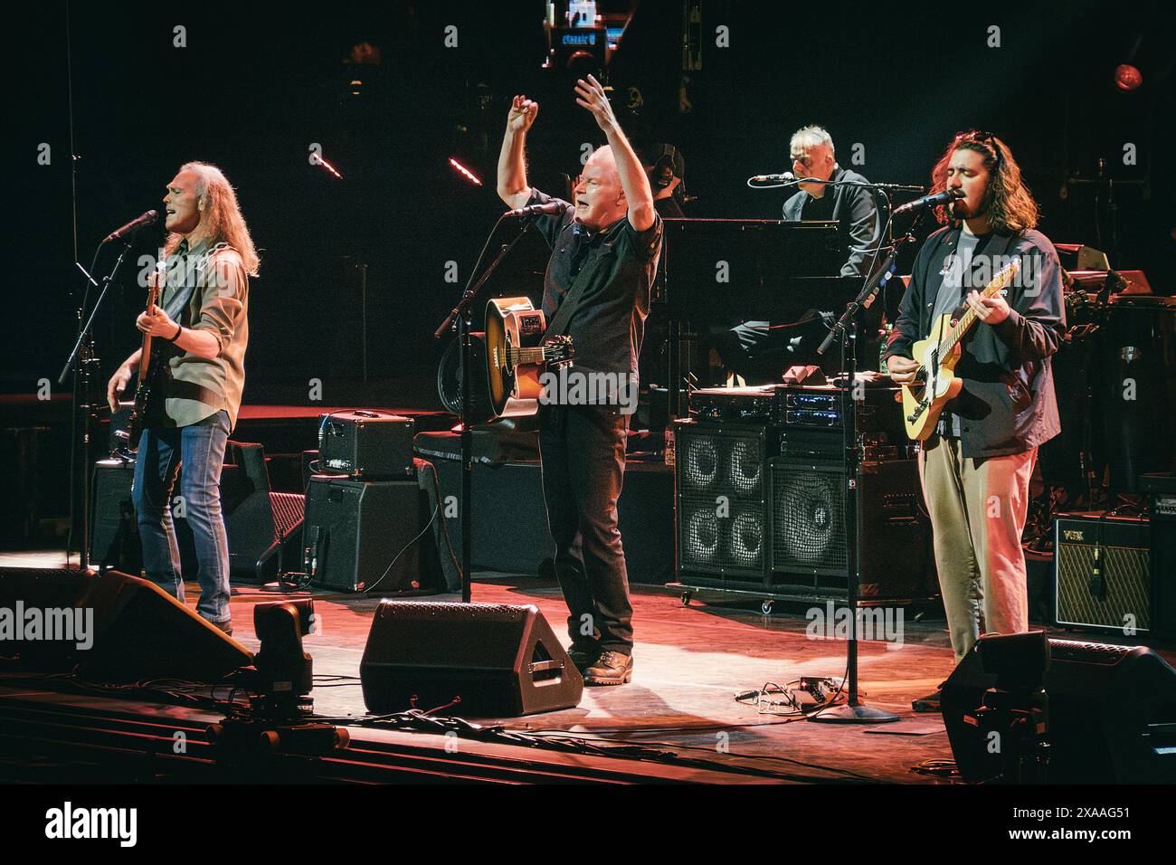 Manchester, Großbritannien. Juni 2024. Die US-Rocklegenden Eagles treten im Rahmen ihrer „The Long Goodbye“-Tour im Co-OP Live in Manchester auf. Foto: Thomas Jackson/Alamy Live News Stockfoto