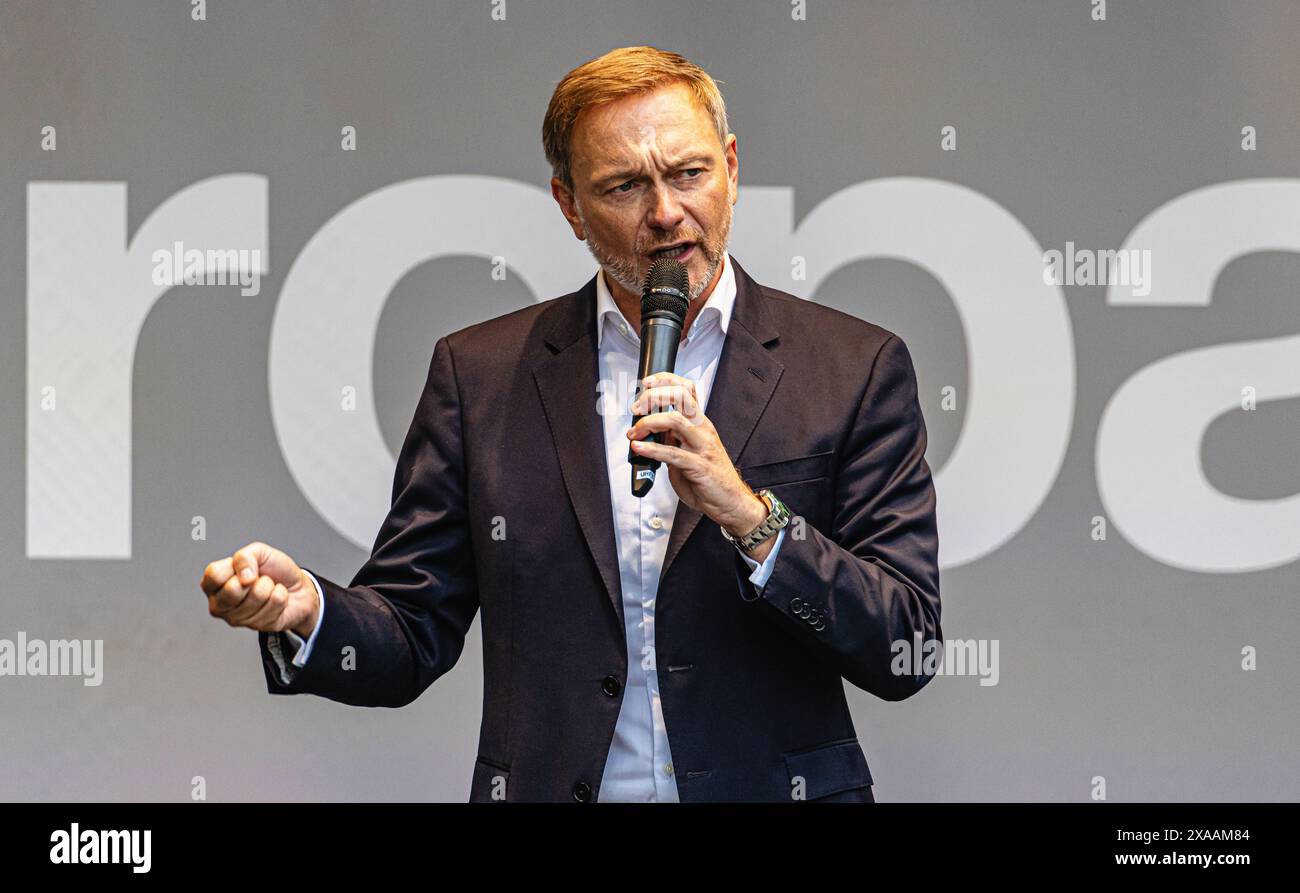 Stuttgart, 3. Juni 2024: Christian Lindner, Bundesfinanzminister und Vorsitzender der FDP während seiner Amtszeit Stockfoto