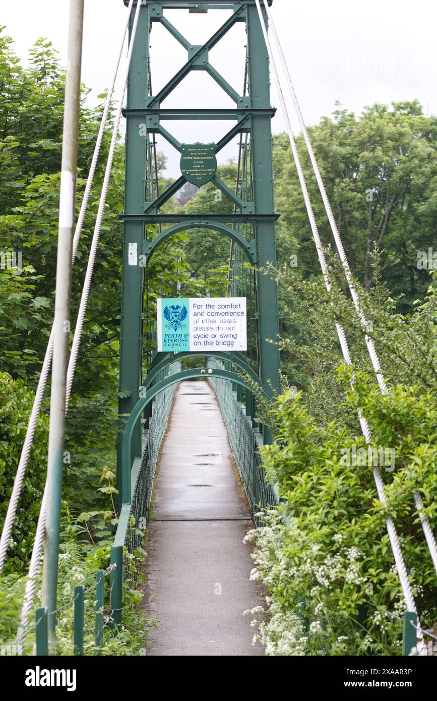 Die Tummel-Hängebrücke, Pitlochry Stockfoto