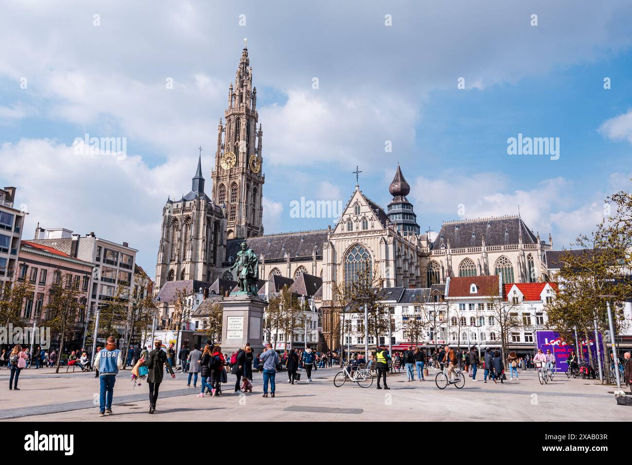 Kathedrale unserer Lieben Frau, Grote Mart, Antwerpen, Belgien, Europa Stockfoto