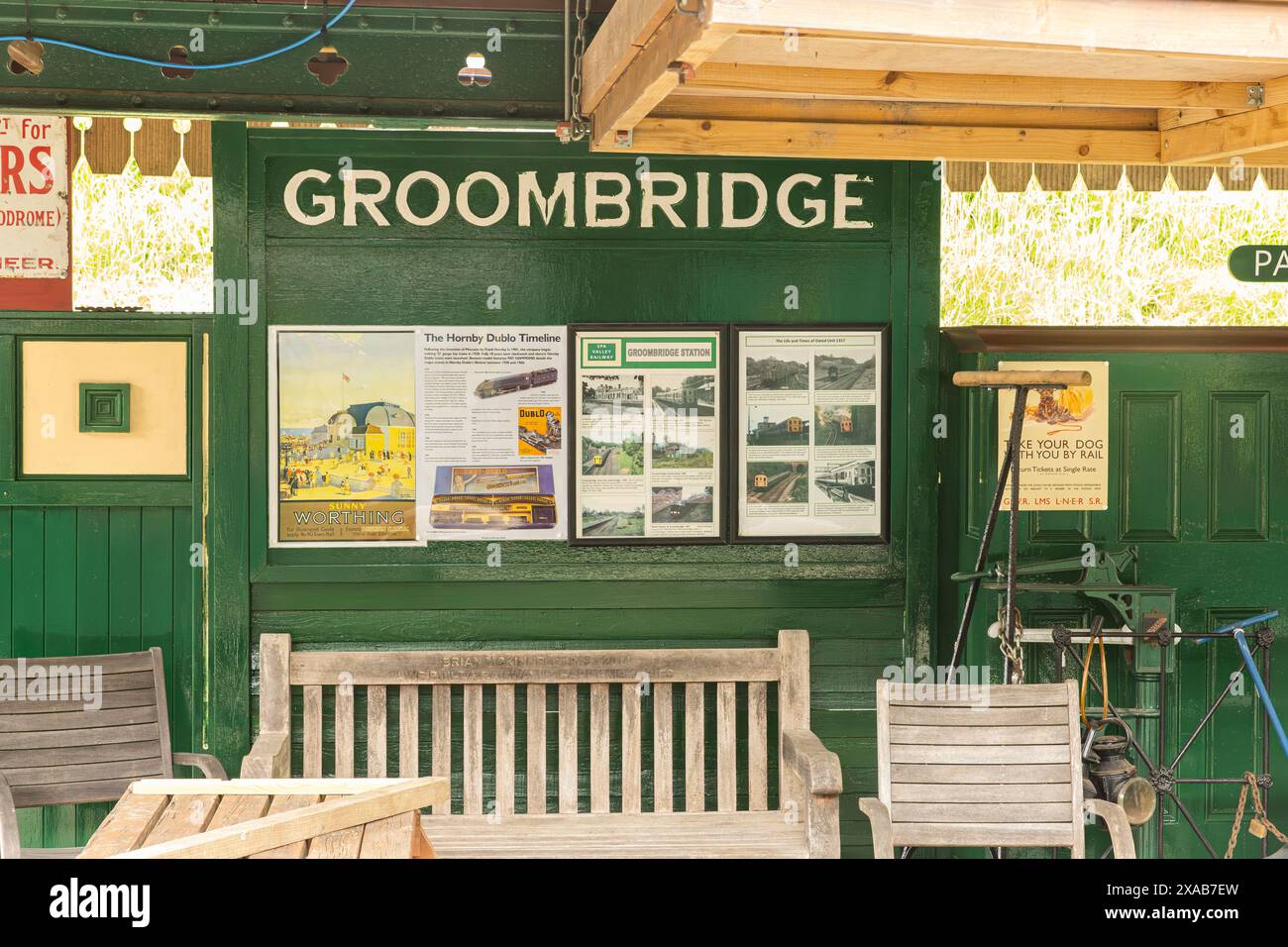 Groombridge Station an der Steam Heritage Railway in Tunbridge Wells Stockfoto