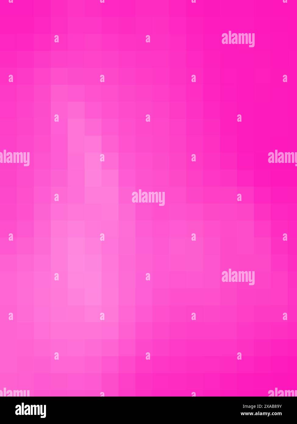 Abstrakter Hintergrund mit verlaufendem heißrosa Barbiecore-Schattierungen. Kleine Pixel. Vertikales Bild Stockfoto