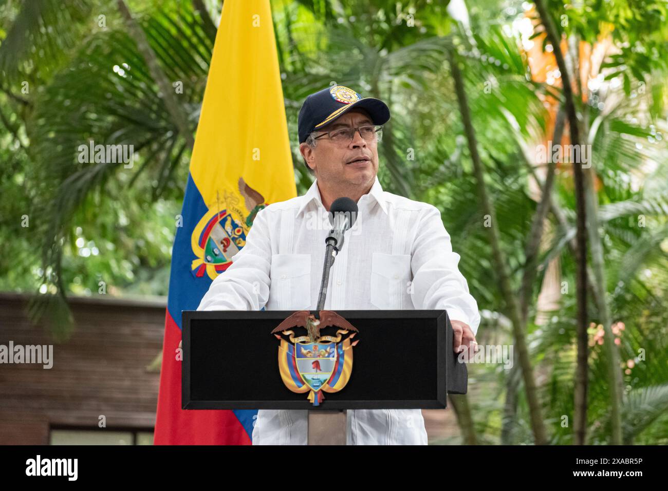 Bogota, Kolumbien. 30. Mai 2024. Der kolumbianische Präsident Gustavo Petro nimmt an seinem offiziellen Besuch in Medellin, Kolumbien, am 30. Mai 2024 Teil. Foto: Juan J. Eraso/Long Visual Press Credit: Long Visual Press/Alamy Live News Stockfoto