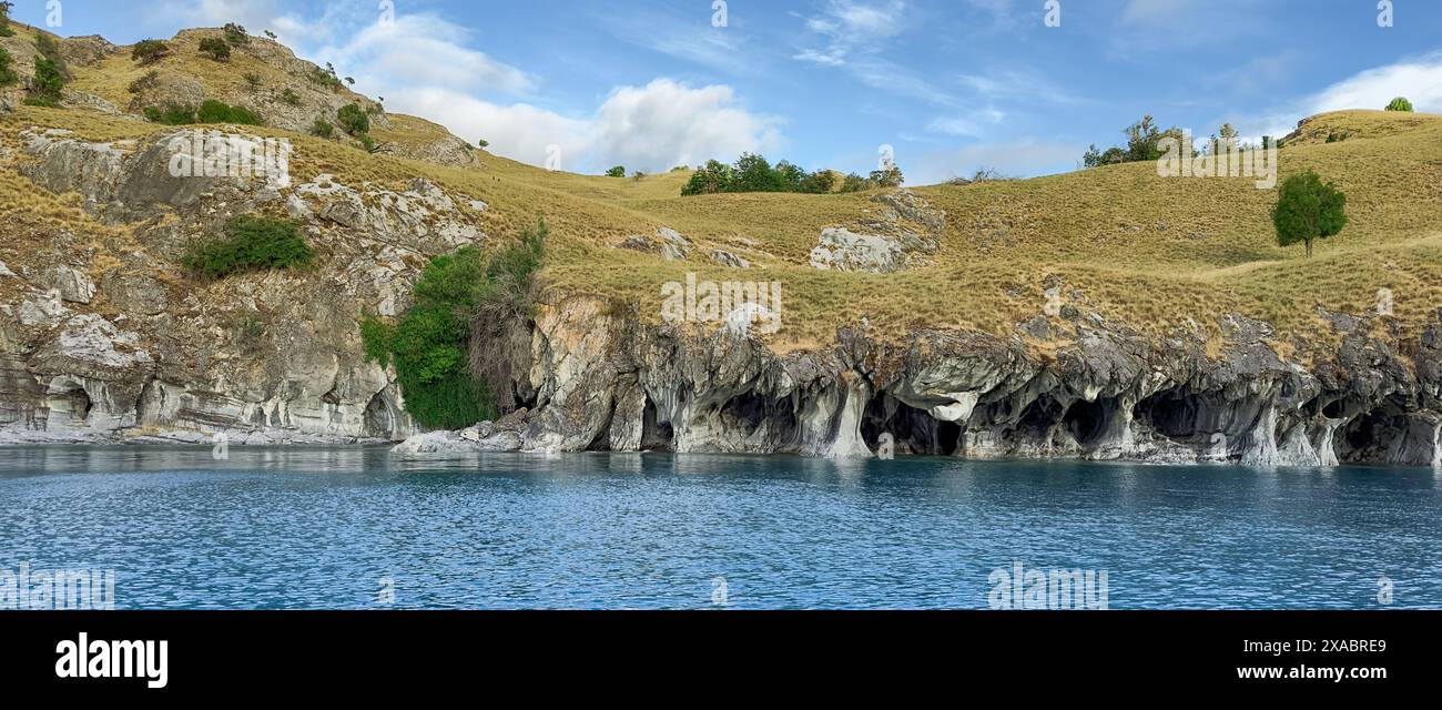 Marmorhöhlen im General Carrera Lake, chilenisches Patagonien Stockfoto