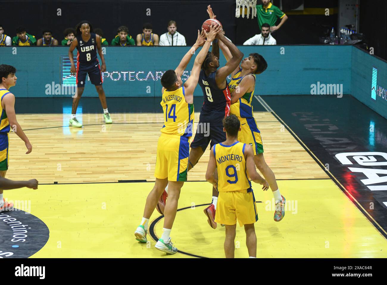 Derrion Reid (USA). FIBA Basketball Americup U18 - Buenos Aires 2024 Stockfoto