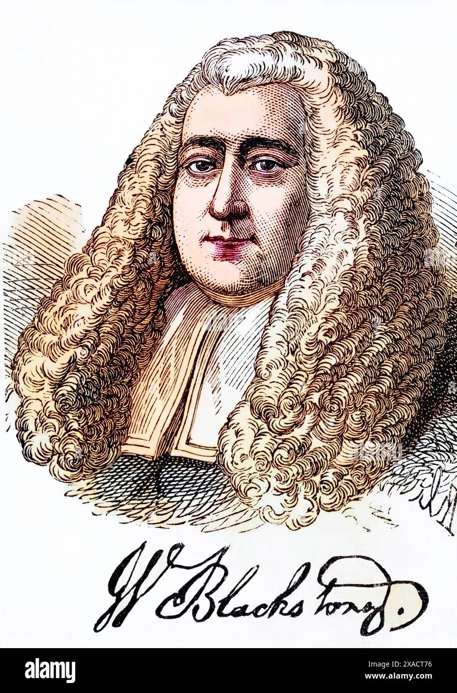 William Blackstone (geb. 10. Juli 1723 in der City of London, gest. 14. Februar 1780 in Wallingford) war ein englischer Jurist, Richter, Professor und Mitglied des Parlaments, Historisch, digital restaurierte Reproduktion von einer Vorlage aus dem 19. Jahrhundert, Datum nicht angegeben, Stockfoto